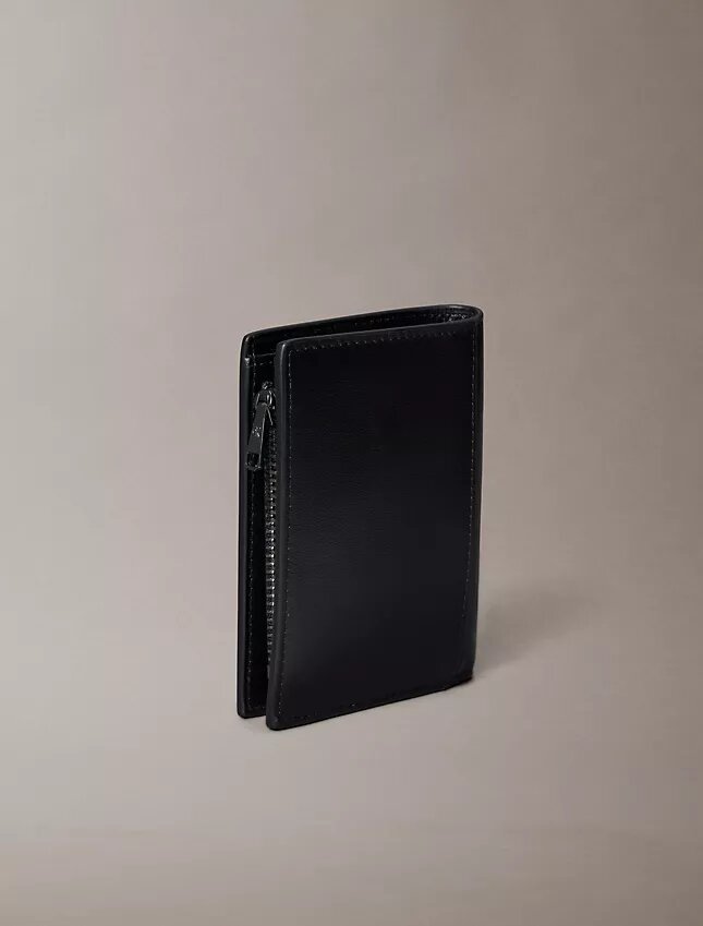 Embossed Monogram Bifold Wallet with Coin Pouch Embossed Monogram Bifold Wallet with Coin Pouch