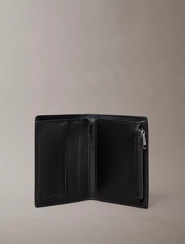 Embossed Monogram Bifold Wallet with Coin Pouch Embossed Monogram Bifold Wallet with Coin Pouch