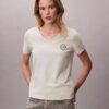Embroidered Ck Crest V-Neck Tee Embroidered Ck Crest V-Neck Tee