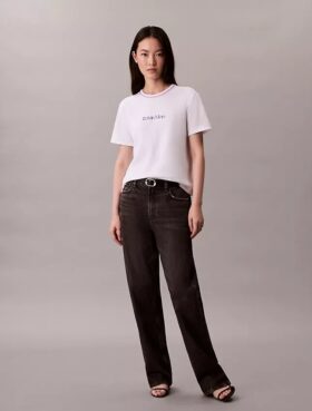 Embroidered Logo Graphic Slim T-Shirt