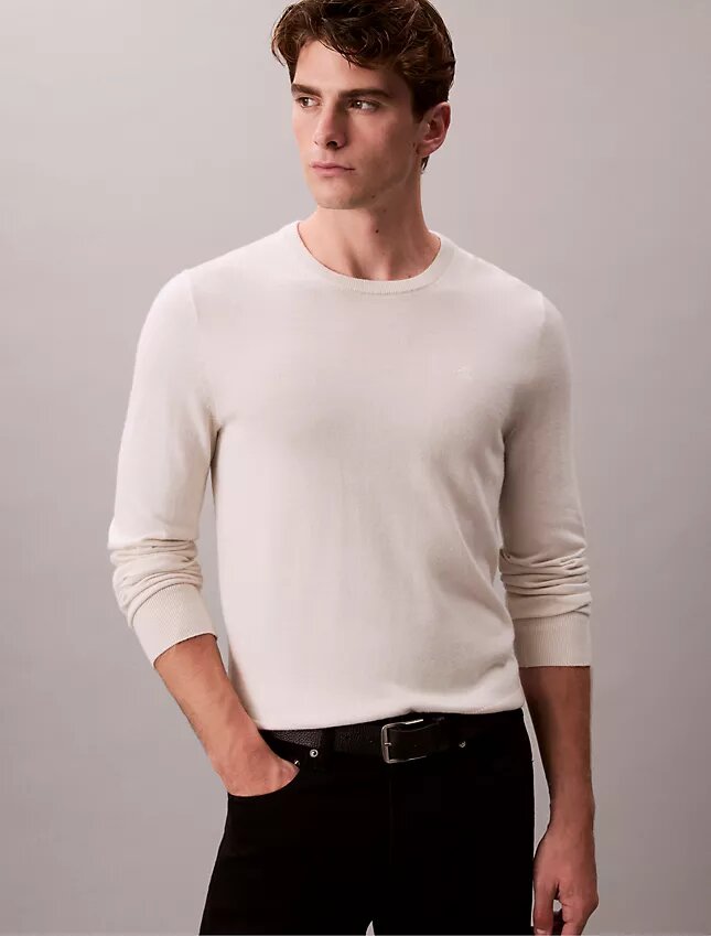 Extra Fine Merino Blend Crewneck Sweater Extra Fine Merino Blend Crewneck Sweater