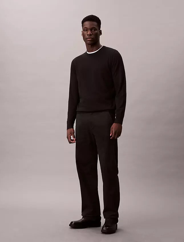 Extra Fine Merino Blend Crewneck Sweater Extra Fine Merino Blend Crewneck Sweater