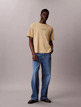 Faded Dye Logo Graphic Classic Crewneck T-Shirt