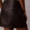 Faux Leather 5-Pocket Mini Skirt