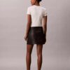 Faux Leather 5-Pocket Mini Skirt