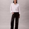 Faux Leather 5-Pocket Pants