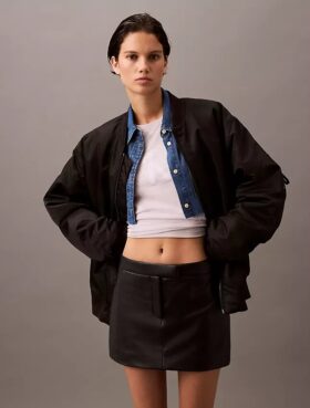 Faux Leather Miniskirt