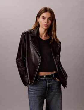 Faux Leather Moto Jacket