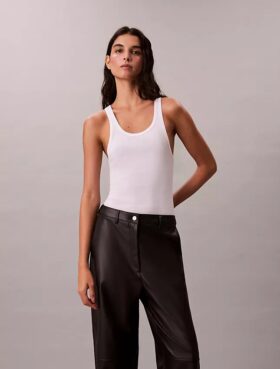 Faux Leather Relaxed Pants