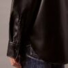 Faux Leather Relaxed Shirt Jacket Faux Leather Relaxed Shirt Jacket