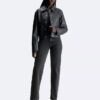 Faux Leather Shirt Jacket Faux Leather Shirt Jacket
