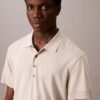 Fine Knit Lyocell Blend Polo Shirt