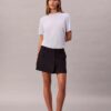 Fine Knit Mock Neck T-Shirt