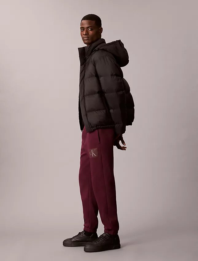 Fleece Layered Monogram Graphic Sweatpants Fleece Layered Monogram Graphic Sweatpants
