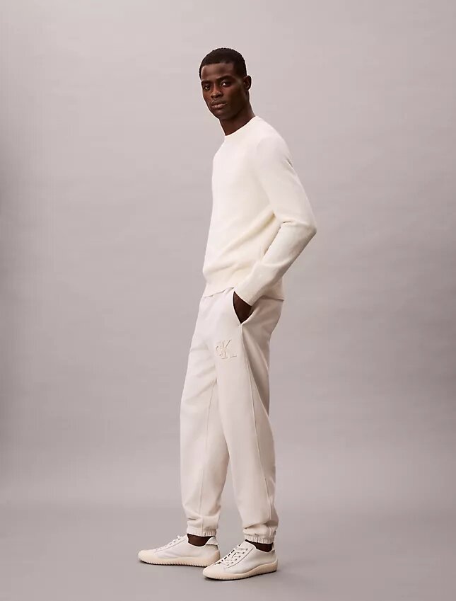 Fleece Monogram Patch Joggers Fleece Monogram Patch Joggers