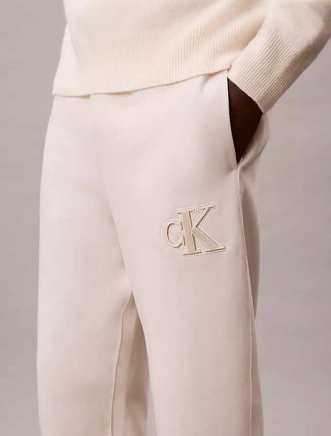 Fleece Monogram Patch Joggers Fleece Monogram Patch Joggers