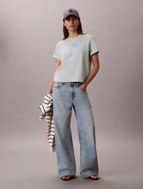 Floral Logo Graphic Boxy T-Shirt
