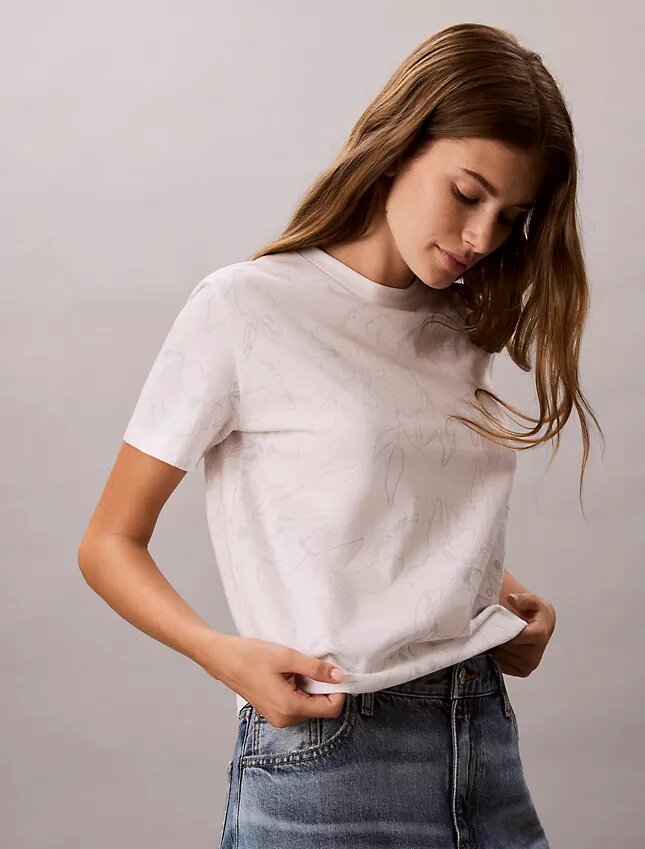 Floral Print Classic T-Shirt Floral Print Classic T-Shirt