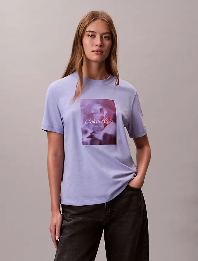 Flower Script Logo Graphic Classic T-Shirt Flower Script Logo Graphic Classic T-Shirt