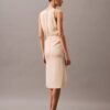 Flowing Stripe Midi Wrap Dress