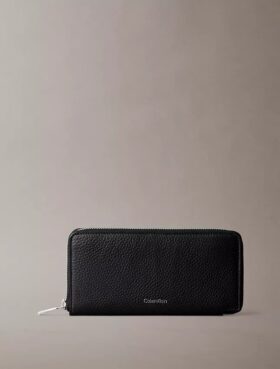 Foil Embossed Logo Zip Wallet