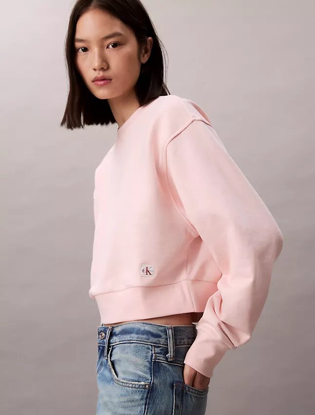 French Terry Cropped Relaxed Sweatshirt French Terry Cropped Relaxed Sweatshirt