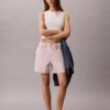 Garment-Dyed High Rise A-Line Shorts