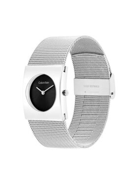 Geometric Dial Mesh Bracelet Watch