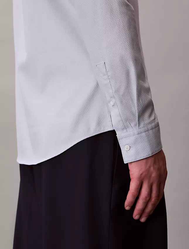 Geometric Jacquard Slim Button-Down Shirt Geometric Jacquard Slim Button-Down Shirt
