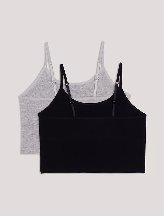 Girls 2-Pack Shelf Bra Camisole Girls 2-Pack Shelf Bra Camisole