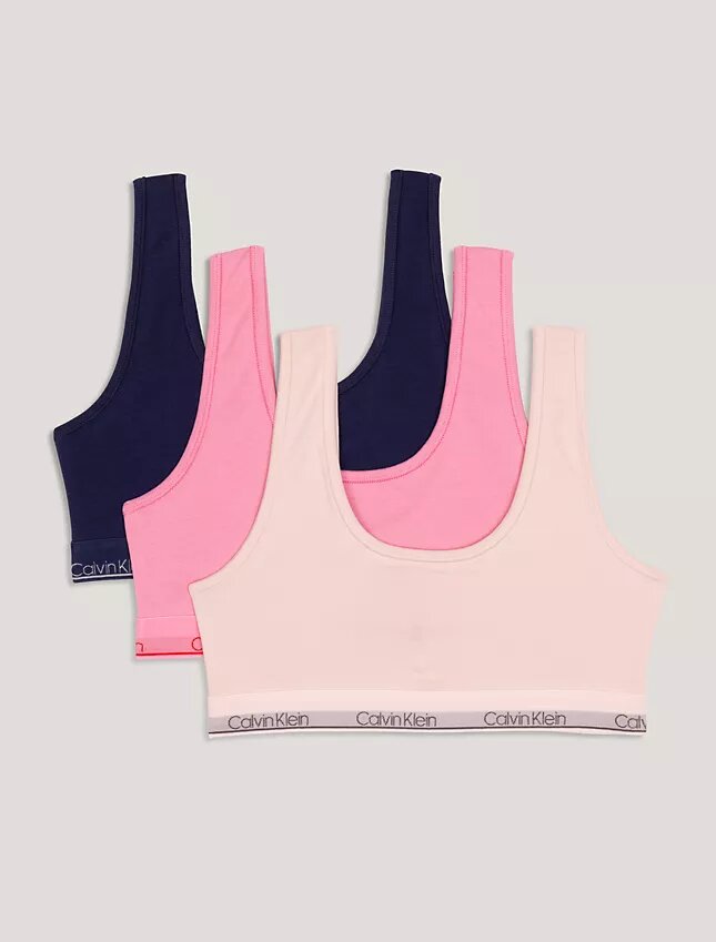 Girls Cotton Stretch 3-Pack Bralette Girls Cotton Stretch 3-Pack Bralette