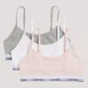 Girls Cotton Stretch 3-Pack Unlined Cropped Bralette Girls Cotton Stretch 3-Pack Unlined Cropped Bralette