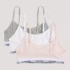 Girls Cotton Stretch 3-Pack Unlined Cropped Bralette Girls Cotton Stretch 3-Pack Unlined Cropped Bralette