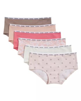 Girls Cotton Stretch 6-Pack Hipster