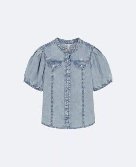 Girls Denim Button-Down Shirt