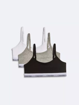 Girls Modern Cotton 3-Pack Cropped Bralette