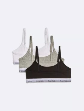 Girls Modern Cotton 3-Pack Cropped Bralette