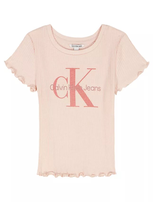 Girls Monologo Rib T-Shirt Girls Monologo Rib T-Shirt