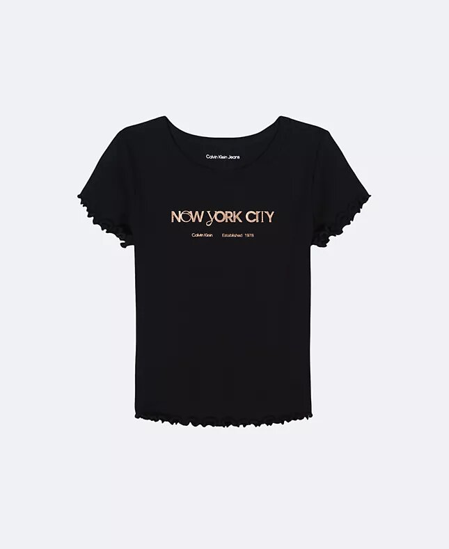 Girls New York City Logo Graphic Classic T-Shirt Girls New York City Logo Graphic Classic T-Shirt