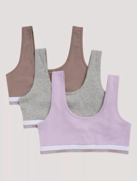 Girls Varsity Cotton Stretch 3-Pack Bralette