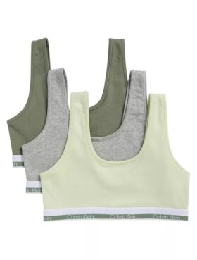 Girls Varsity Cotton Stretch 3-Pack Bralette