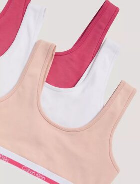 Girls Varsity Cotton Stretch 3-Pack Bralette