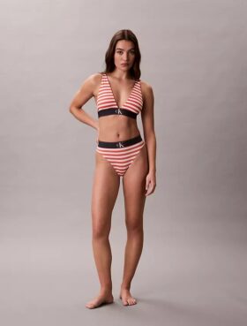 Graphic Monogram Microfiber Stretch High Waist Bikini