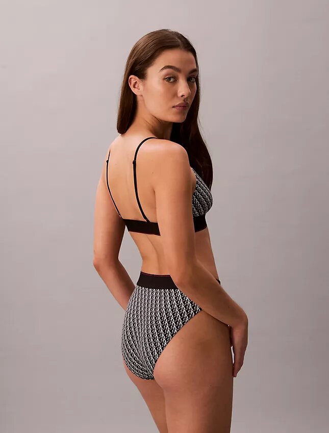 Graphic Monogram Microfiber Stretch High Waist Bikini Graphic Monogram Microfiber Stretch High Waist Bikini