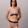 Graphic Monogram Microfiber Stretch Lightly Lined Triangle Bralette Graphic Monogram Microfiber Stretch Lightly Lined Triangle Bralette
