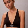 Graphic Monogram Microfiber Stretch Lightly Lined Triangle Bralette Graphic Monogram Microfiber Stretch Lightly Lined Triangle Bralette