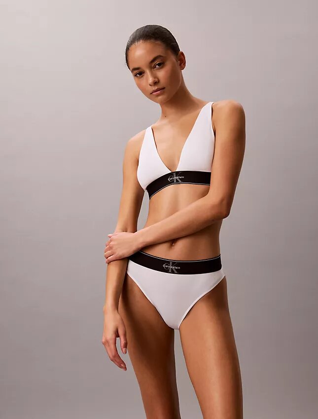 Graphic Monogram Microfiber Stretch Lightly Lined Triangle Bralette Graphic Monogram Microfiber Stretch Lightly Lined Triangle Bralette