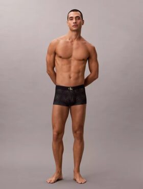 Graphic Monogram Microfiber Stretch Low Rise Trunk
