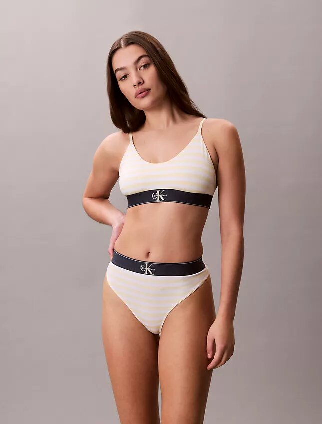 Graphic Monogram Microfiber Stretch Thong Graphic Monogram Microfiber Stretch Thong