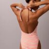 Graphic Monogram Swim Plunge One Piece Graphic Monogram Swim Plunge One Piece